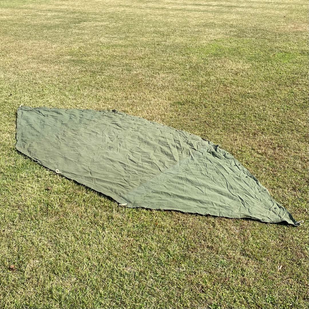 USパップテント②　アメリカ軍幕　米軍　ハーフシェルター２枚　ポール・ペグセット