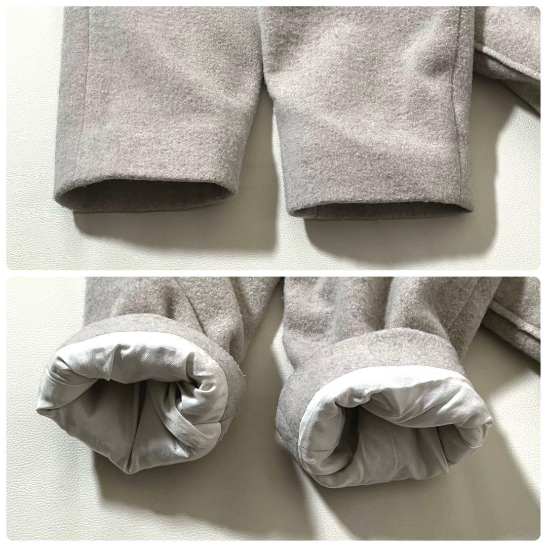 【美品】HUIS./ハウス 遠州織物　縮絨ウール フランネル ミドル コート