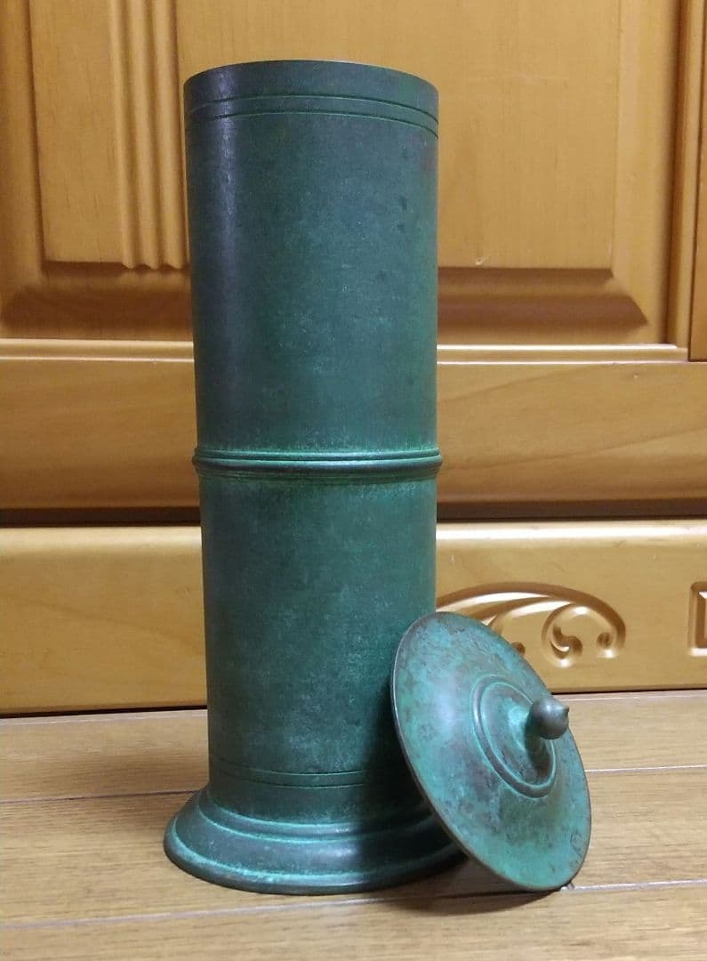 【憲一造】経筒花入 花器 花生 送料無料 99