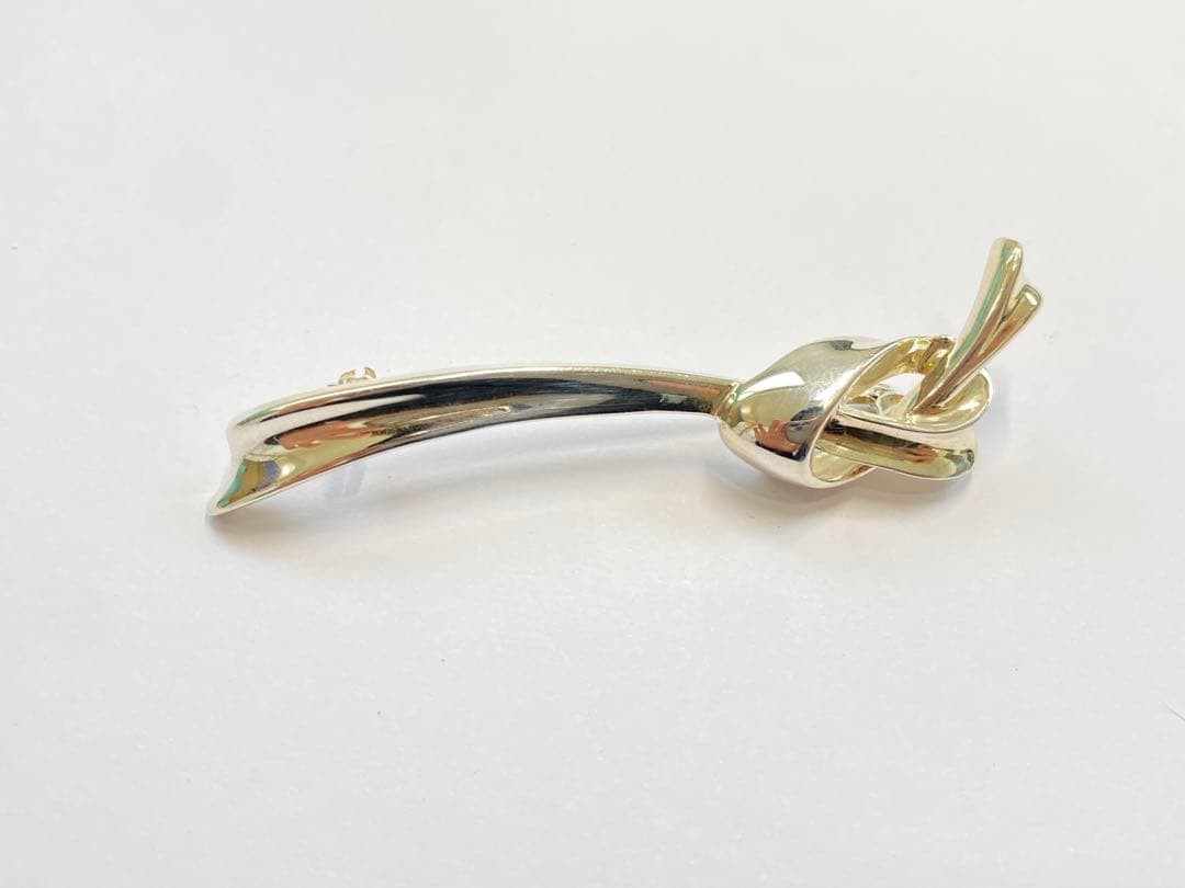 美品　ティファニー　リボン　モチーフ　ノット　ブローチ　シルバー　925