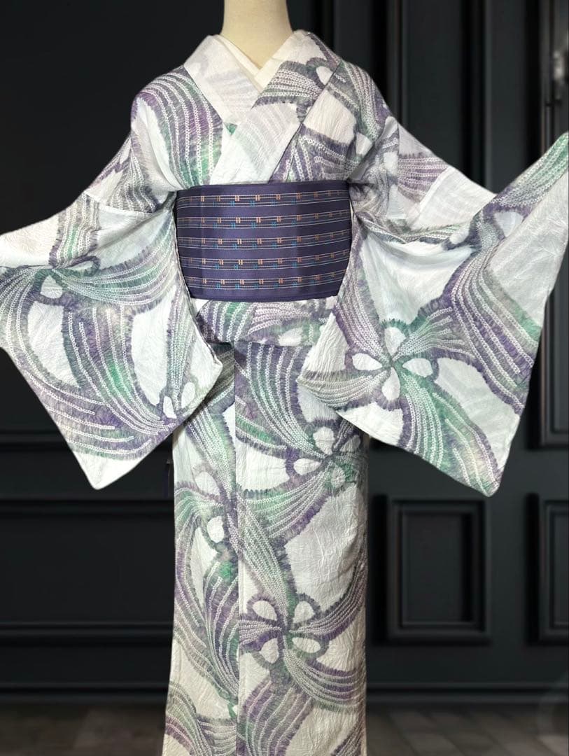 期間限定お値下げ‼️有松鳴海絞り浴衣　新品✨逸品‼️身幅大きい‼️