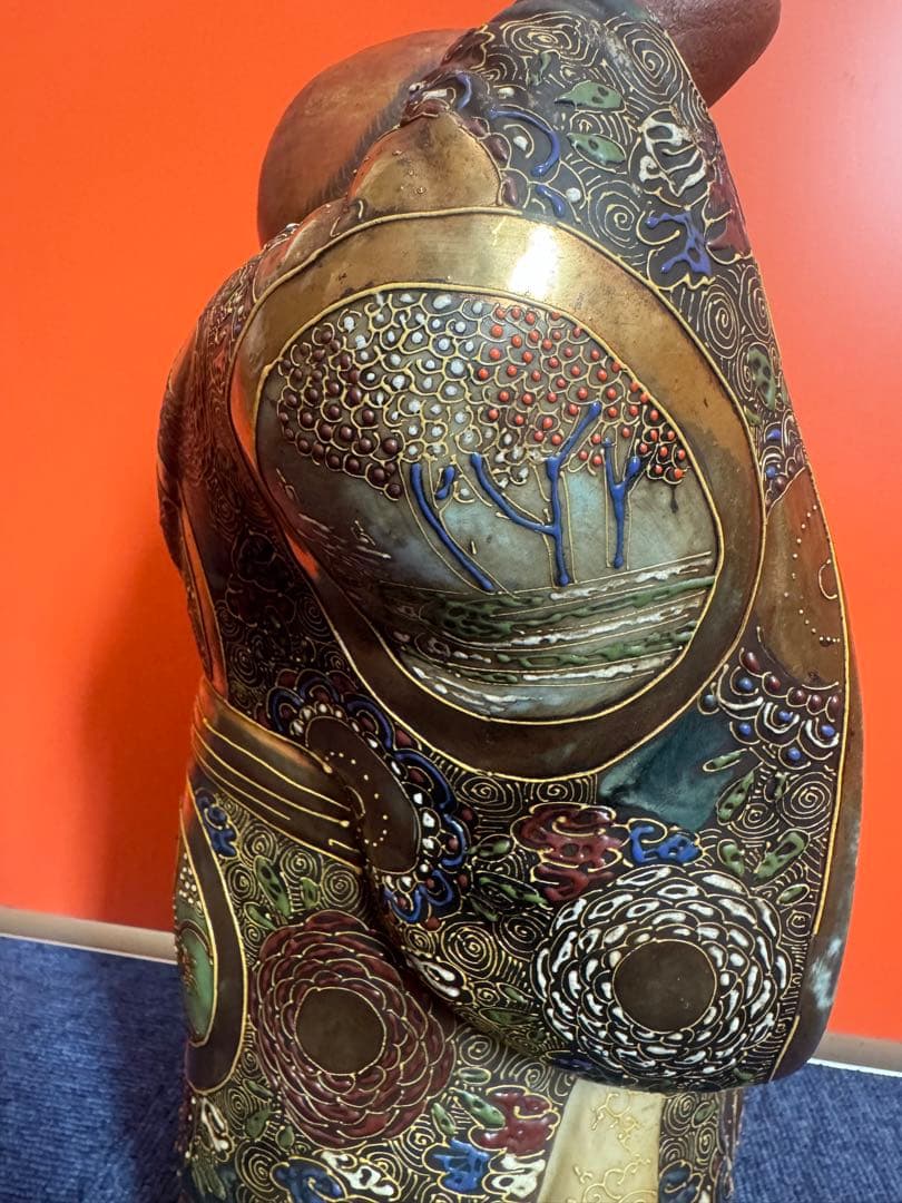 1739 九谷焼　布袋　縁起物 七福神 置物 神仏物 アンティーク 時代物