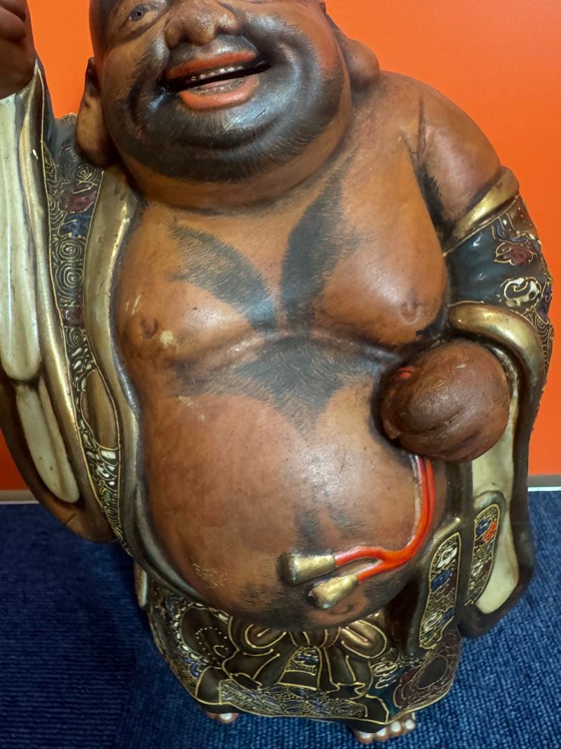 1739 九谷焼　布袋　縁起物 七福神 置物 神仏物 アンティーク 時代物
