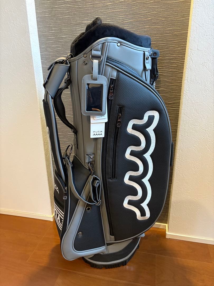 ムータマリン　希少グレーキャディーバック　日傘付き