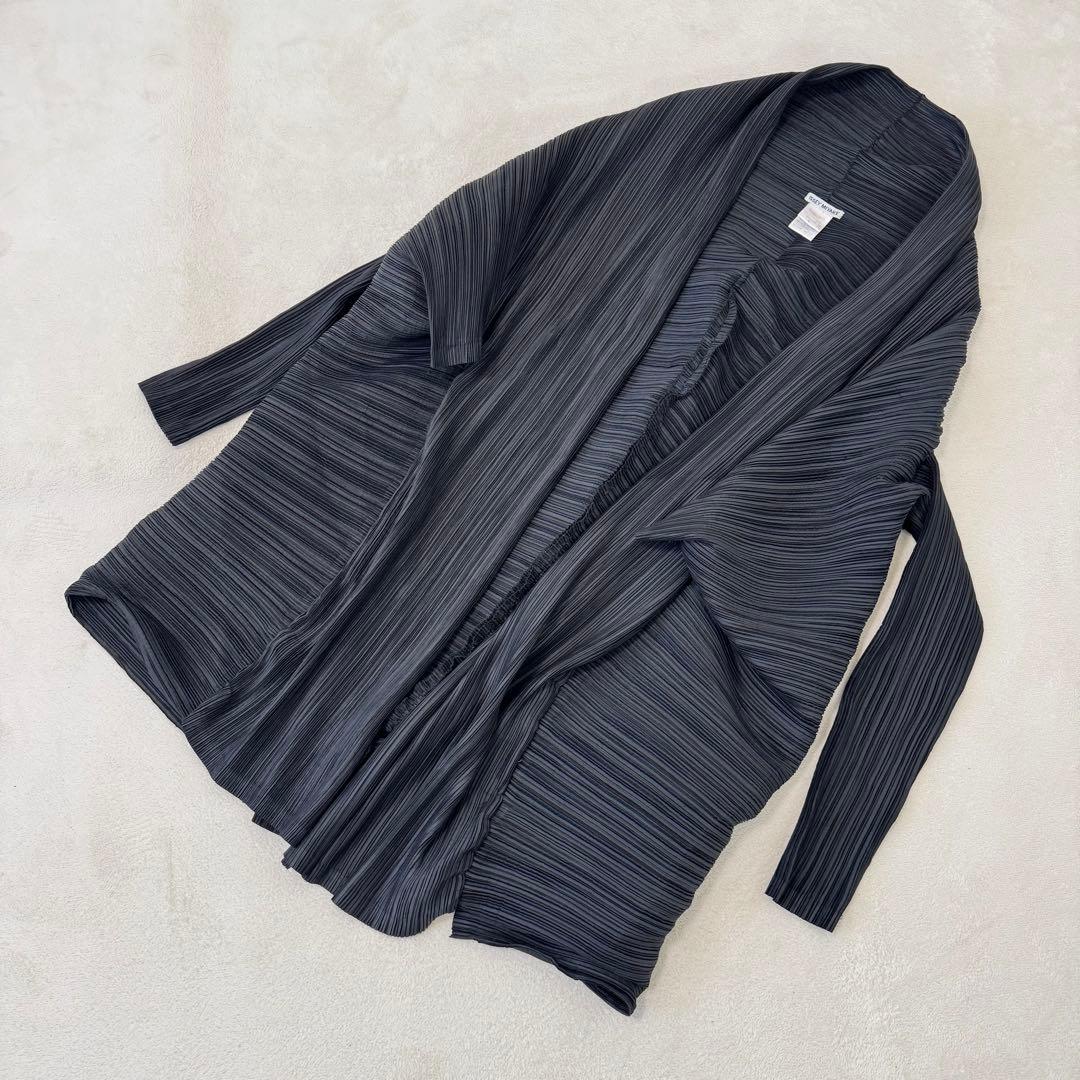 ISSEY MIYAKE 変形　ボレロ　ブラック　プリーツ　長袖　シルク