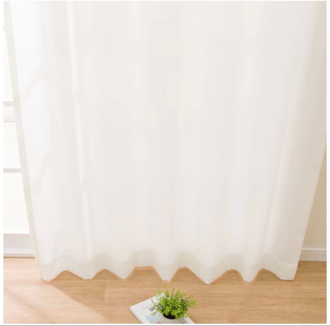 ニトリ セミオーダーレースカーテン 幅210cm 丈196cm ポリエステル製