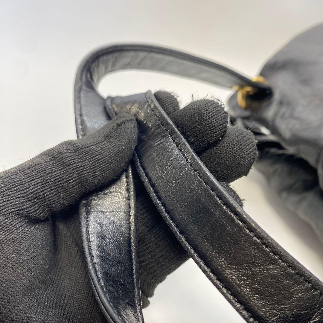 ロエベ ナッパレザーハンドバッグ ブラック アナグラム