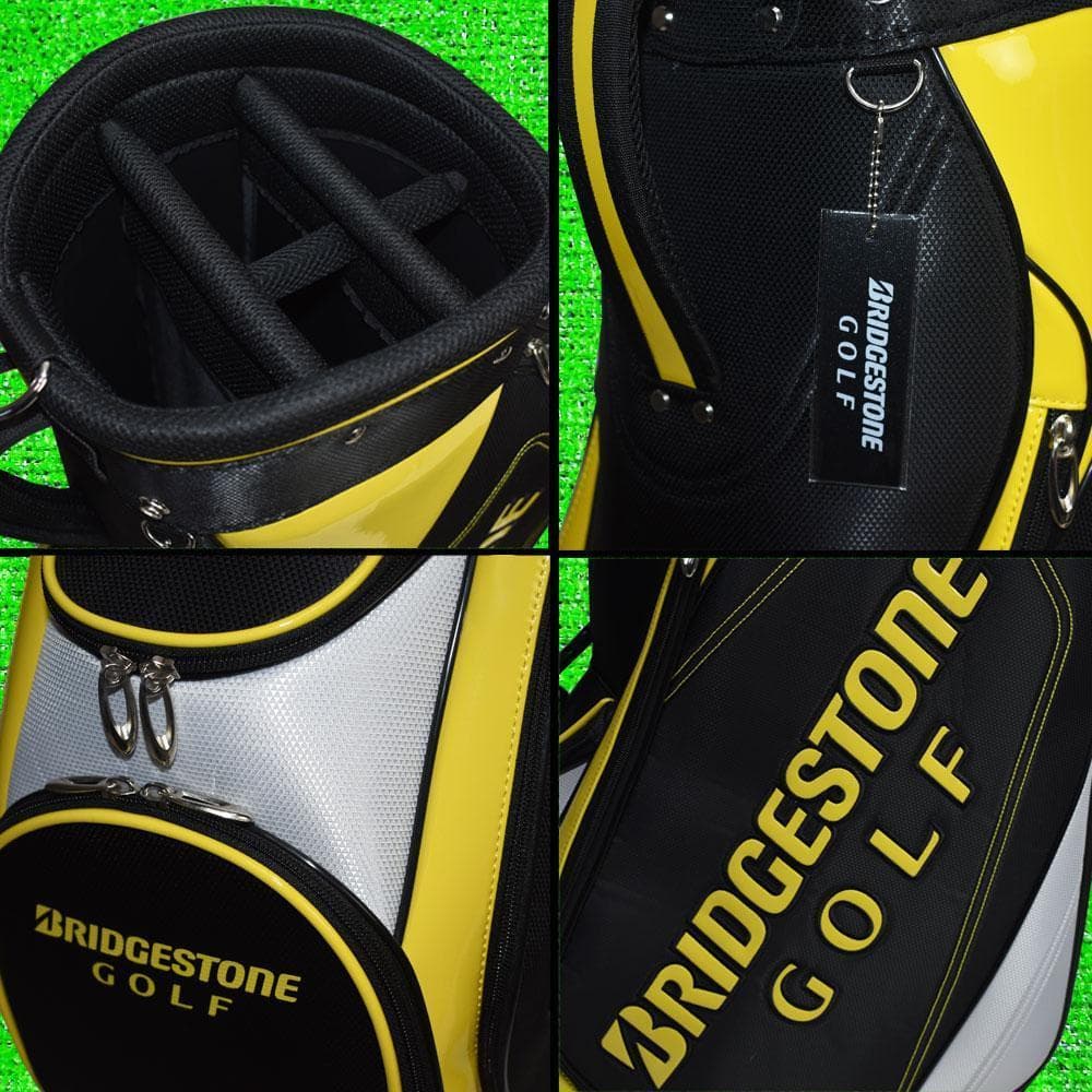ブリヂストン ゴルフ 軽量 キャディバッグ９型【ブラック/イエロー】新品！