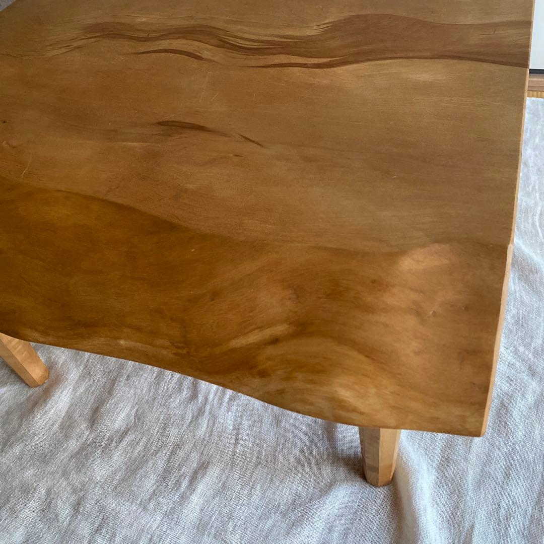 リビングテーブル　一枚板　ミズメザクラ