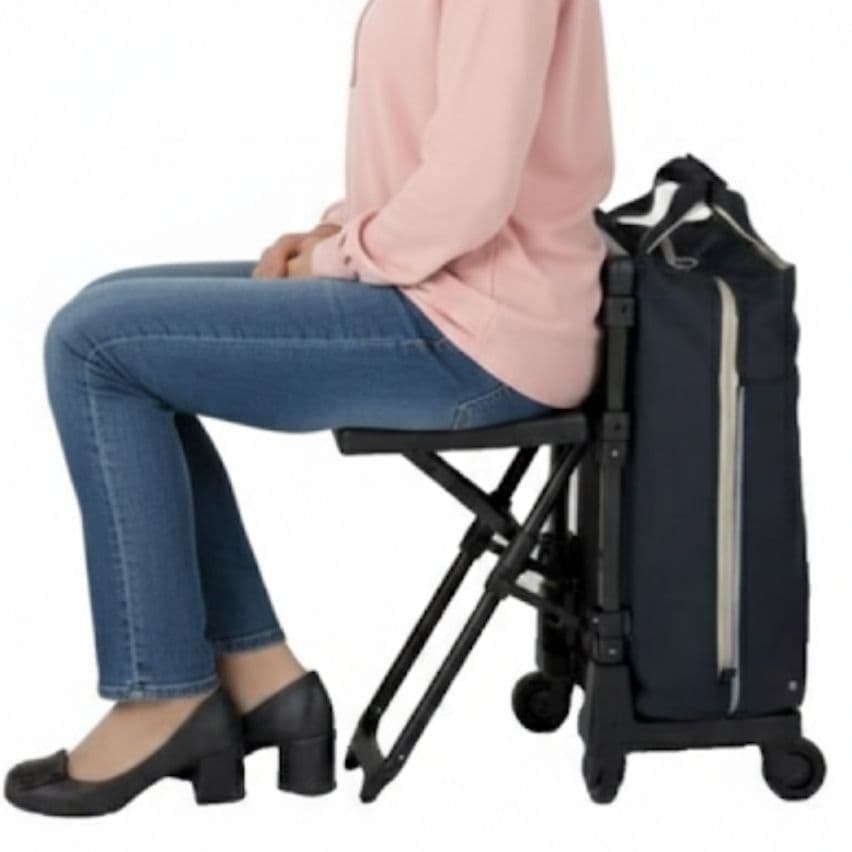 ✨未使用級✨SWANY　スワニー　座れるキャリーバッグ　機内持ち込み可　ブラック