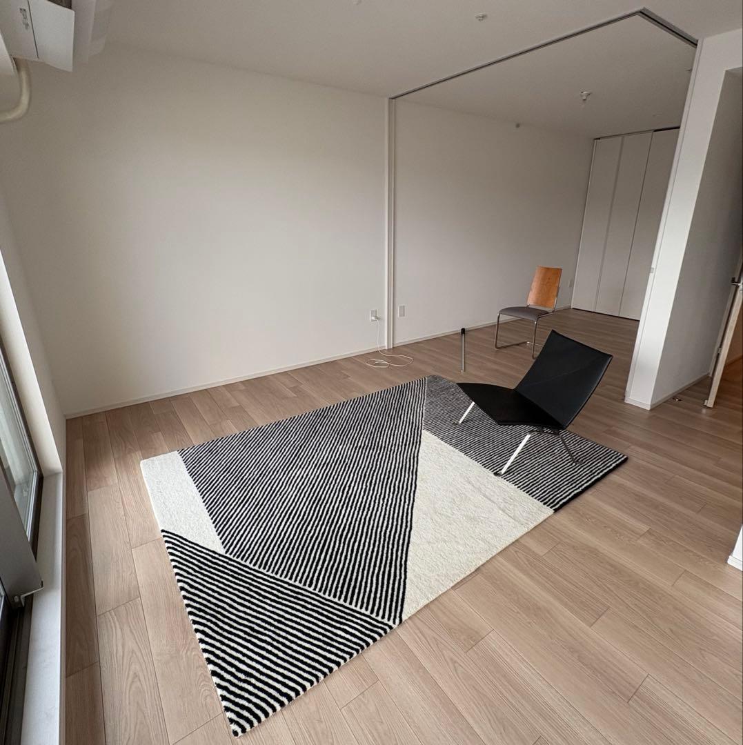 二オール ストライプ ウールラグ 170×240 cm 定価13万