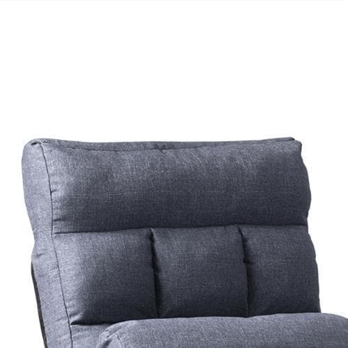 座椅子リクライニング14段ギア リクライニングチェアーコンパクト【ダークブルー】