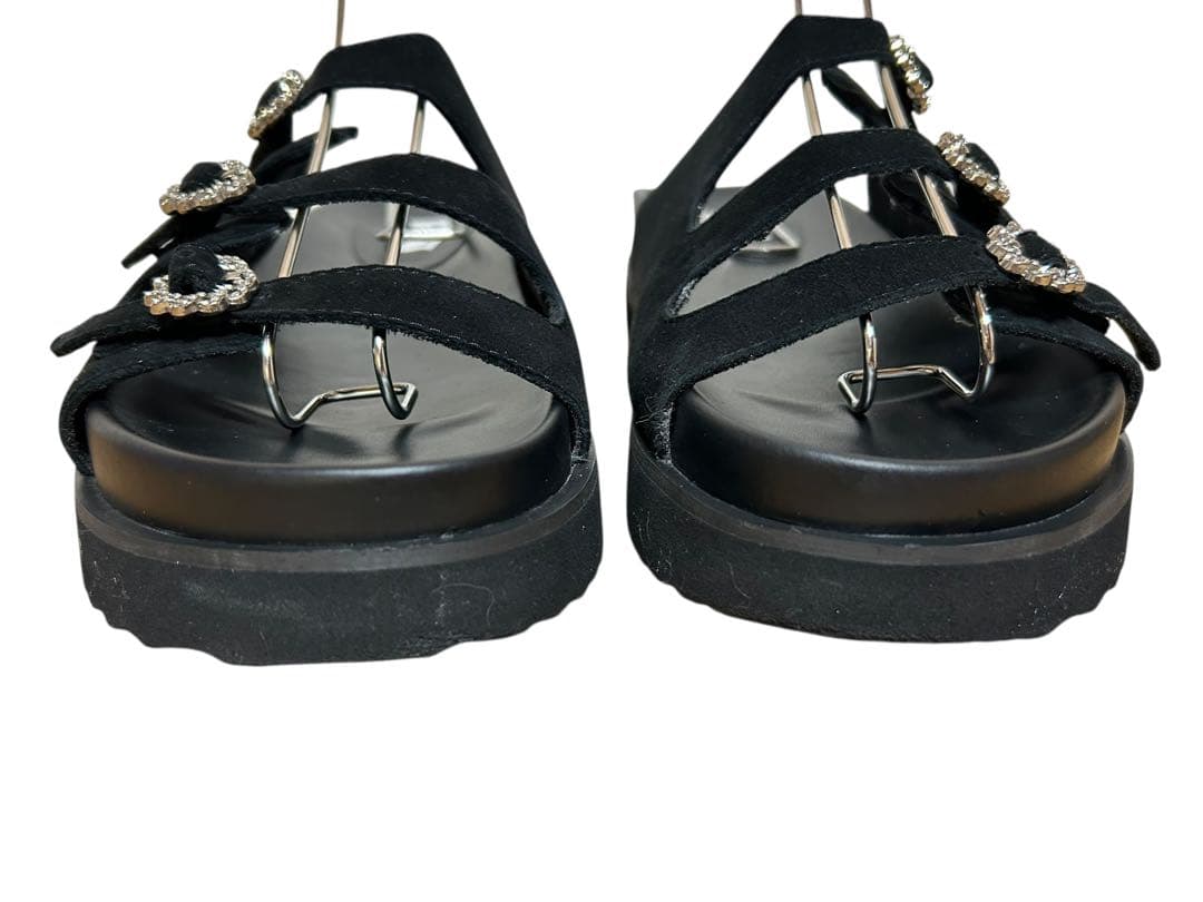 ユナイテッドアローズ 3ライン スエード ミュール サンダル 美品