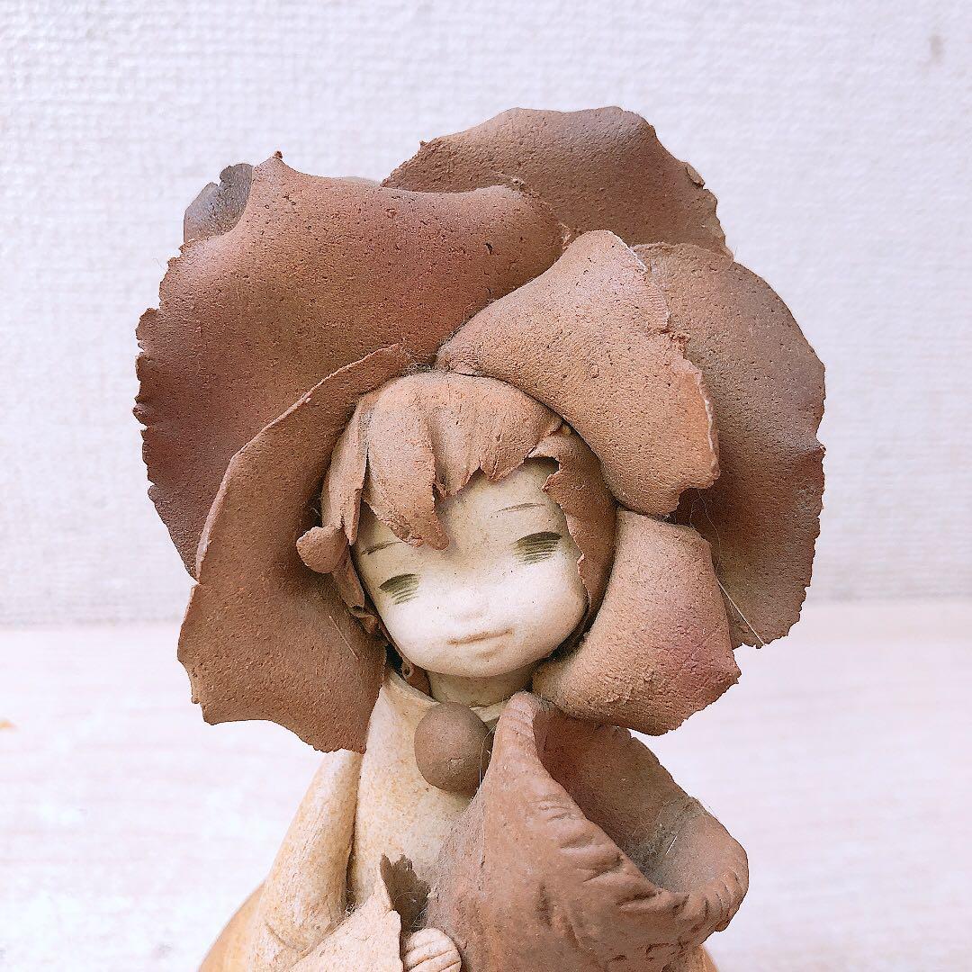 N*g様 ②竹内祥子 陶器作品 陶人形 森の精 薔薇の花 ビスクドール アンティ