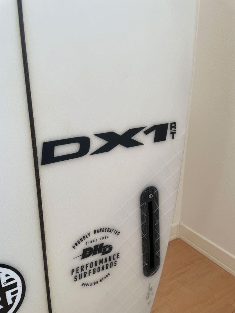 【カバー付】DHD DX1 ショートボード ホワイト/グリーン