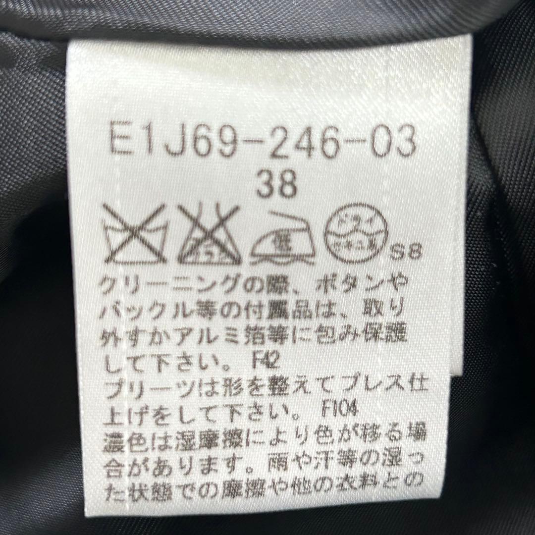 バーバリーブルーレーベル　チェックミニワンピース　プリーツ　ロゴ刺繍　38 M