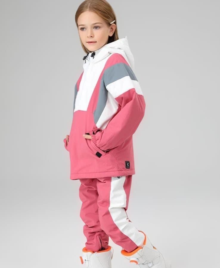 子ども用スノーボードウェア カラーブロック689
