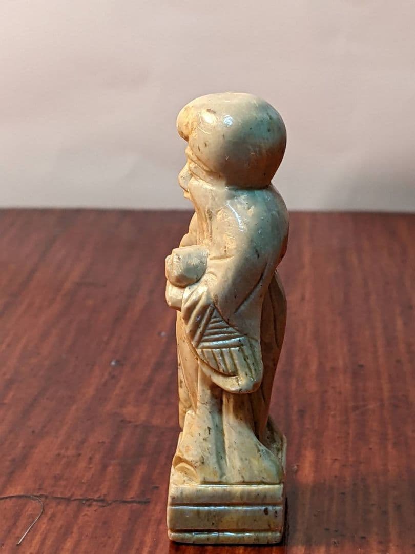 骨董品 石彫刻 仙人 桃？長寿 神様 置物