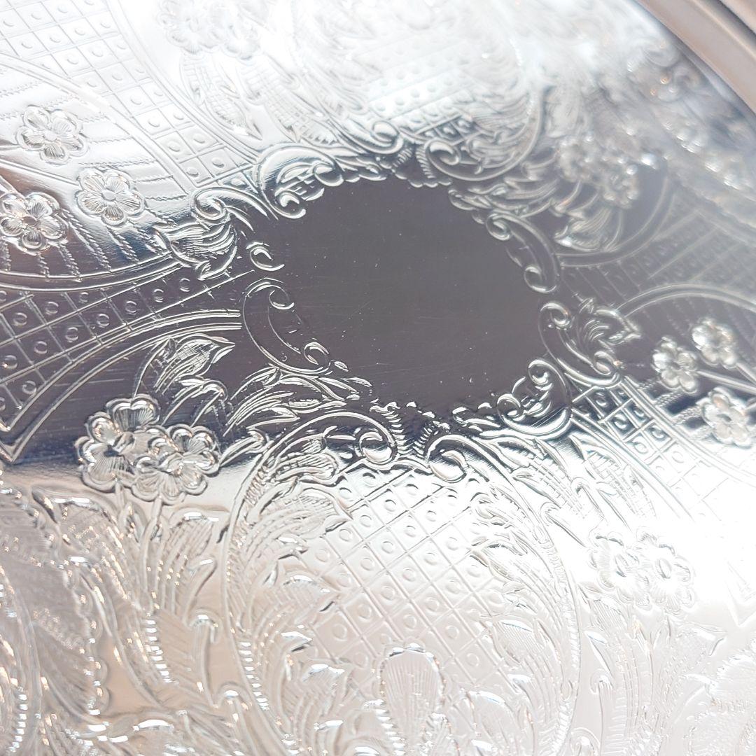 イギリス製　シルバープレート　シルバートレイ