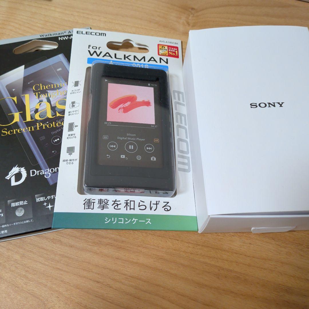 sony ウォークマン NW-A55 黒 シリコンケース 液晶シート