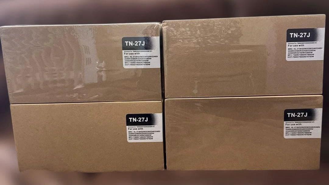 【新品・未開封】ブラザー用トナーカートリッジ　TN-27J　4本セット
