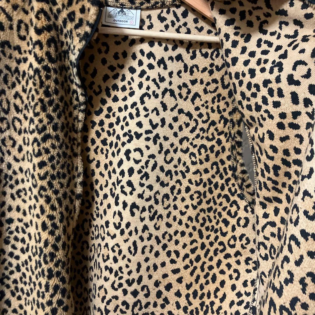 90s Black mountain ブラックマウンテン レオパード フリース