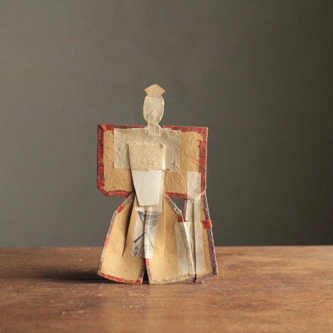 大正〜昭和頃 紙雛 No.2 立雛 雛人形 古道具 アンティーク