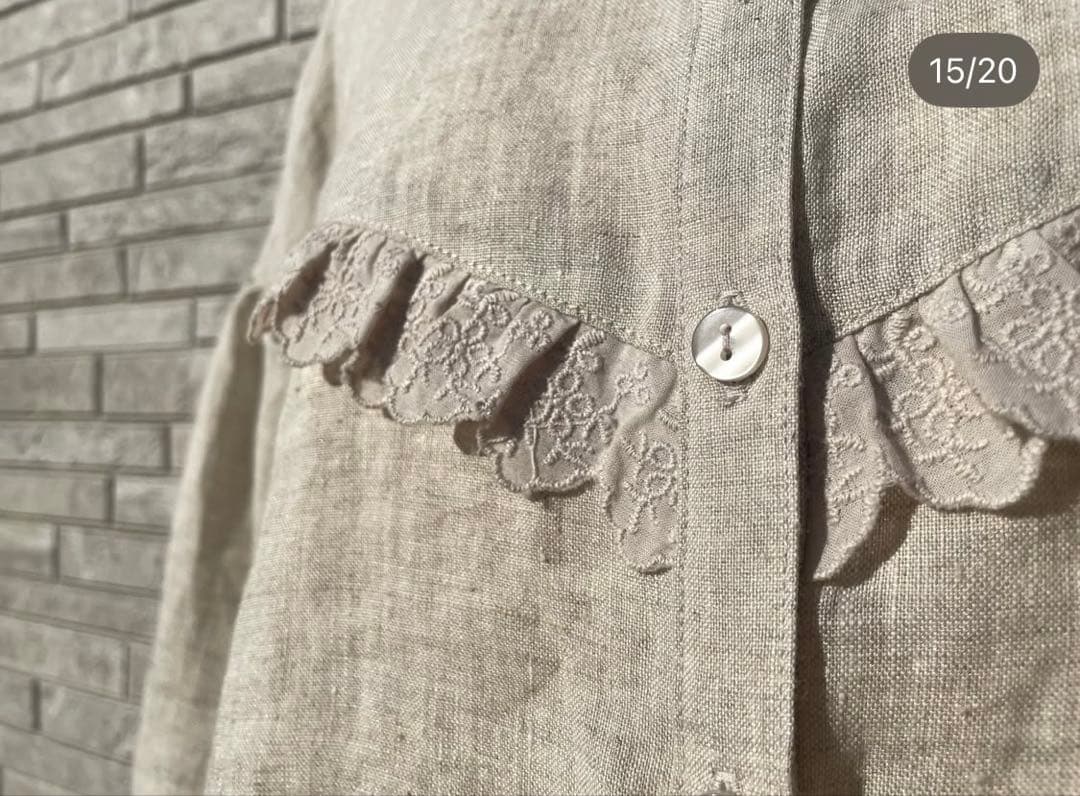 サマンサモスモス　立川限定　リネンバブーシュカ付エトワールブラウス