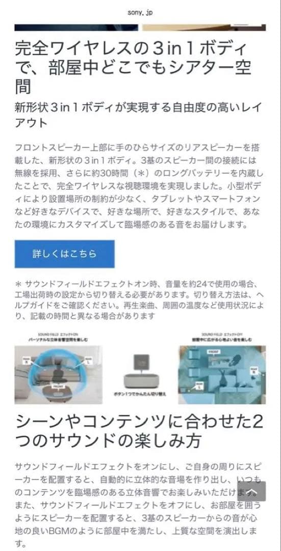 SONY ポータブルシアターシステム　HT-AX7