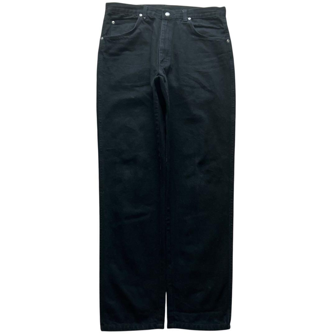美品90s Wrangler ヘビーオンス ワイドブラックデニム W34L32
