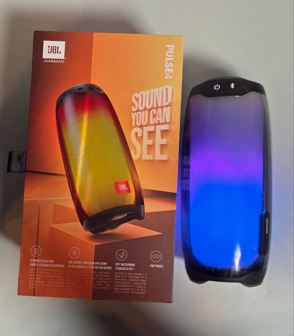 JBL PULSE4 Bluetoothスピーカー LED防水 IPX7 箱付