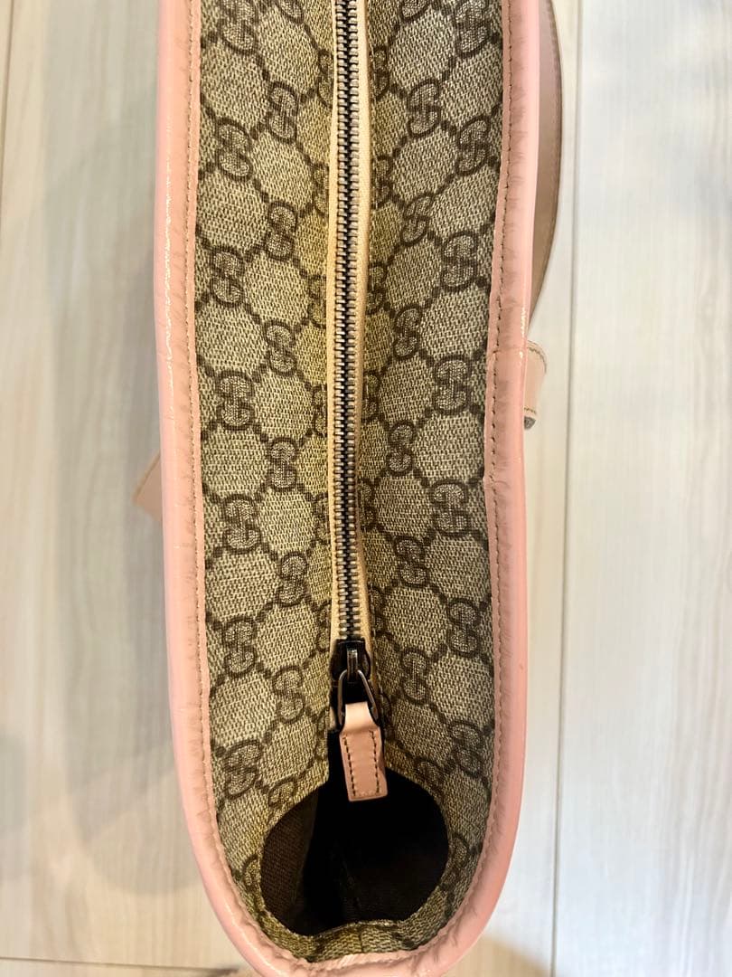 正規品・廃盤 GUCCIグッチトートバッグ GGスプリーム ピンク 肩掛け