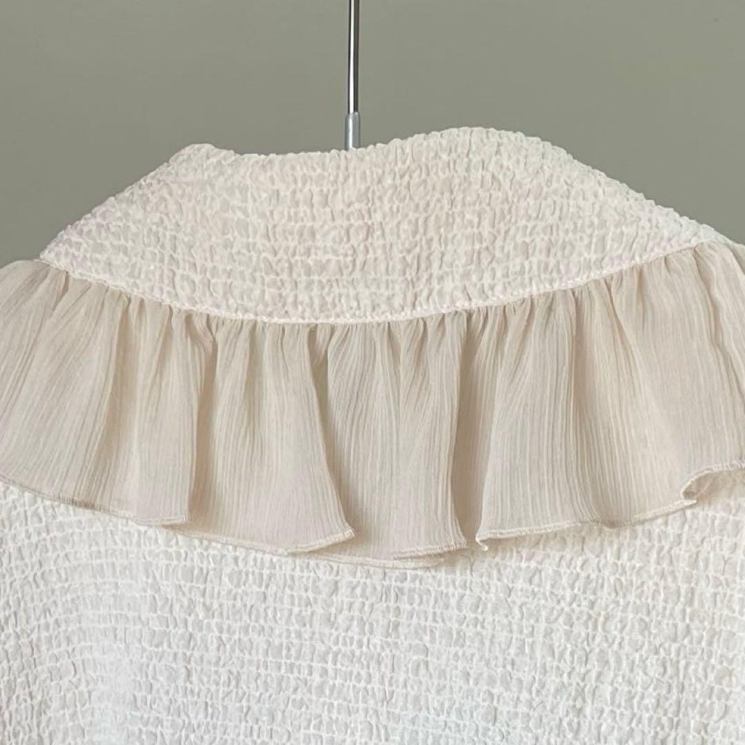 美品 23AW◆イエナ ボリュームカラーブラウス 長袖 ベージュ