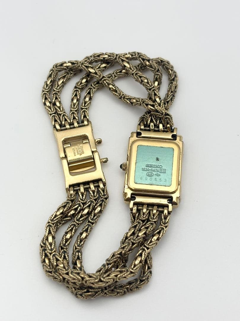 SEIKO セイコー 1E20-5A7A レディース腕時計 ゴールド スクエア型