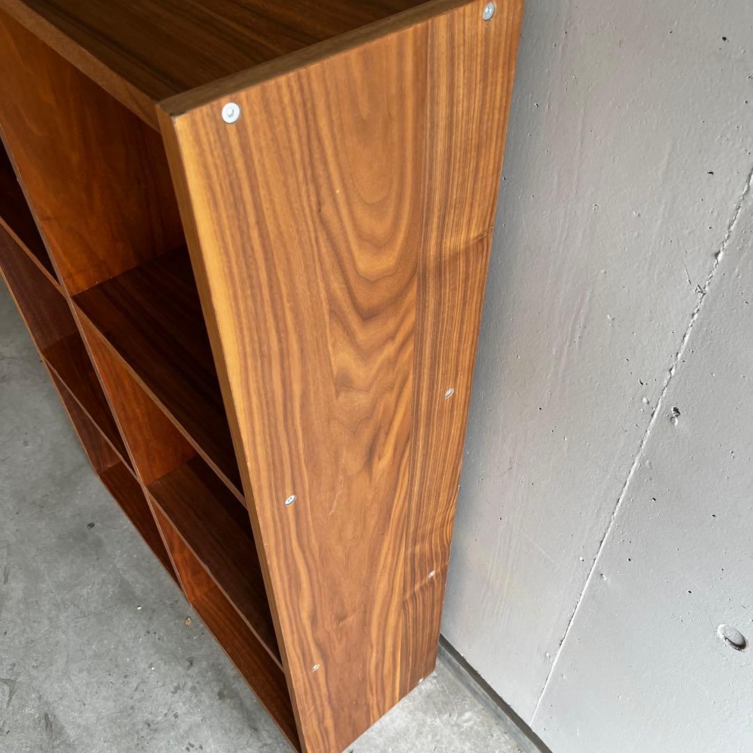 無印★スタッキングシェルフセット・３段×２列・ウォールナット材・チェスト２個付