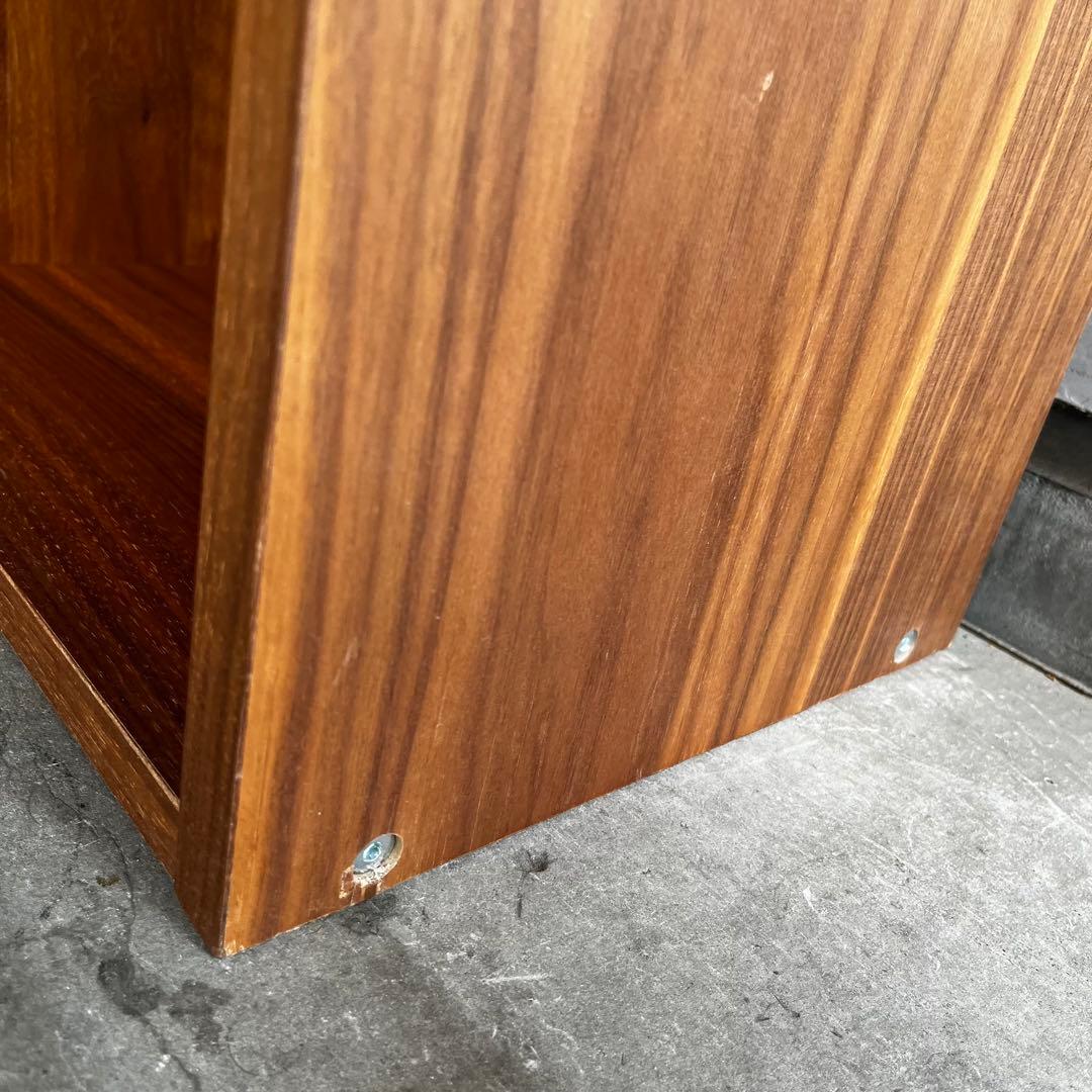 無印★スタッキングシェルフセット・３段×２列・ウォールナット材・チェスト２個付