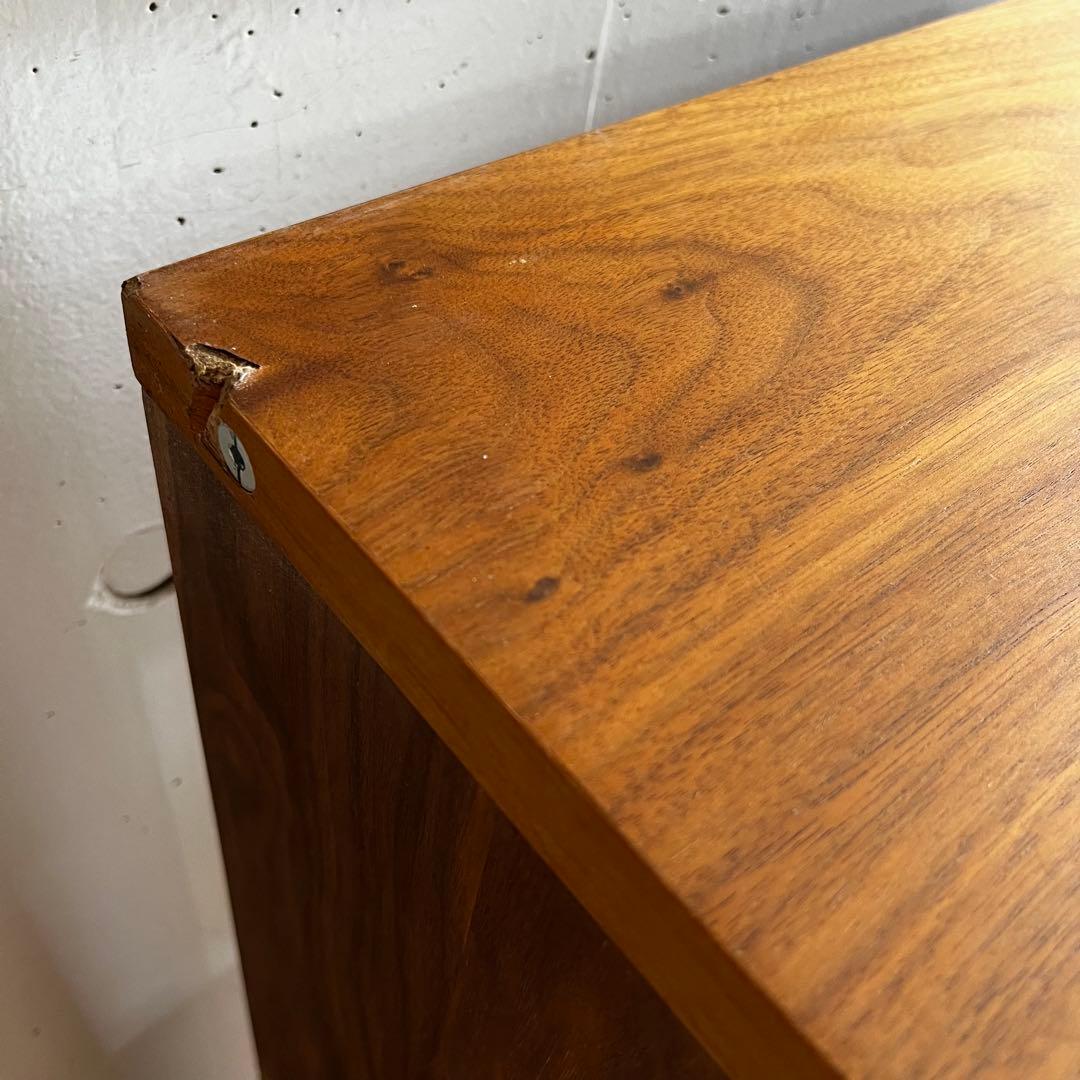 無印★スタッキングシェルフセット・３段×２列・ウォールナット材・チェスト２個付