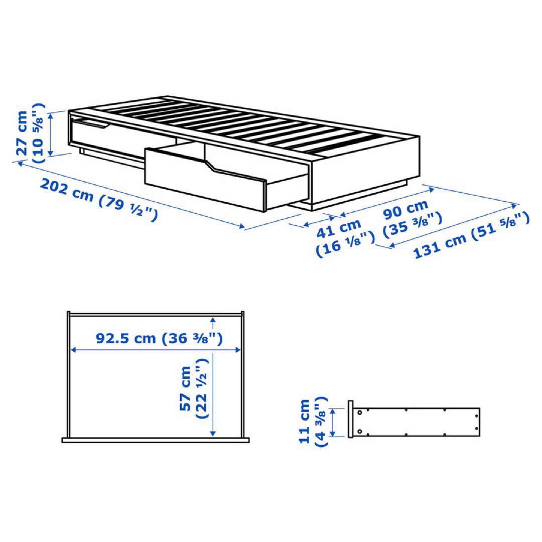 IKEA MANDAL ベッドフレーム　シングル
