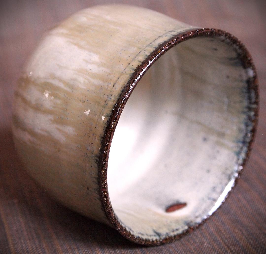 人気作家★伊藤明美【師：有光武元】朝鮮唐津筒形小服碗★焼酎杯にお勧め