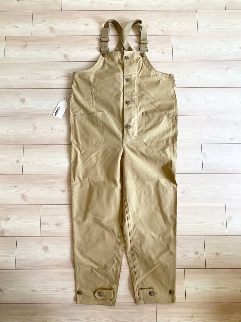 未使用タグ付 KEIMEN カイメン つなぎ オーバーオール M ベージュ