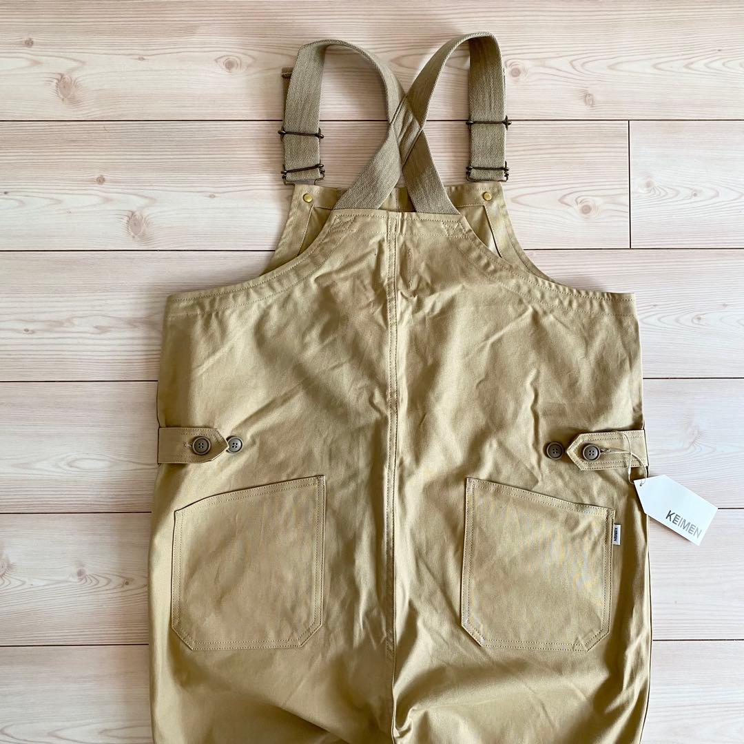 未使用タグ付 KEIMEN カイメン つなぎ オーバーオール M ベージュ
