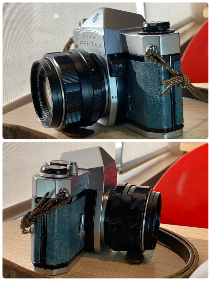 pentax sp★完動品＊美品＊初期保証★本革シチリアンブルー★フィルムカメラ
