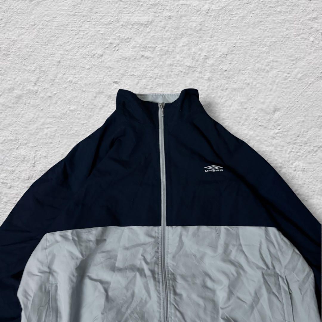 umbroアンブロナイロンジャケット90s古着vintageバイカラーネイビー