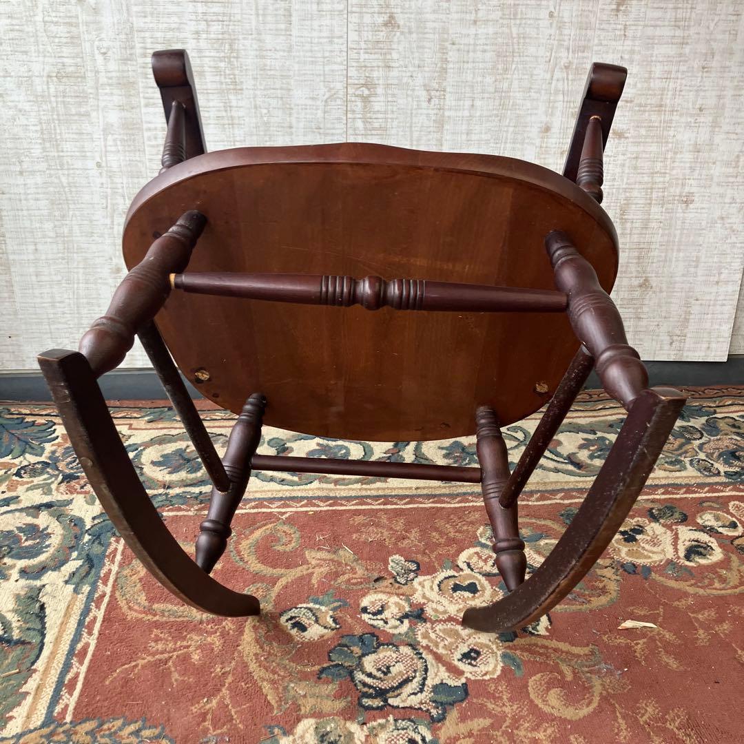昭和レトロ 木製 ロッキングチェア アームチェア 古道具 古家具 ビンテージ