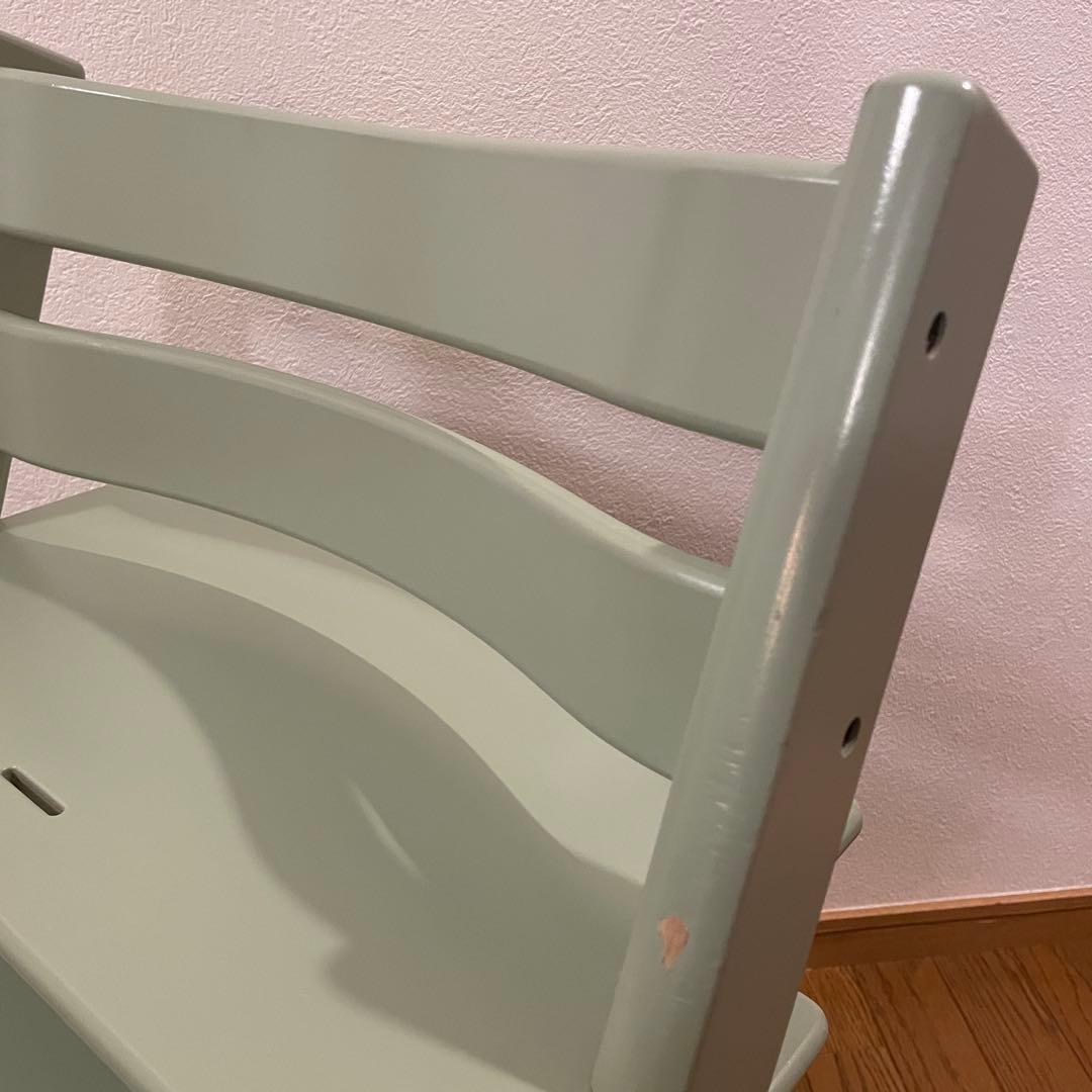 ストッケ　トリップ トラップ　ベビーチェア+ベビーセット+トレイ付　モスグリーン