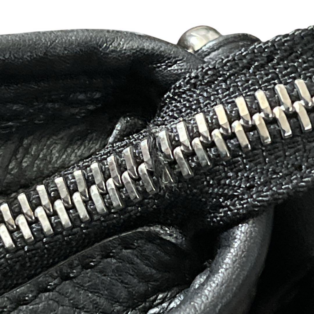 良品　ロエベ　アナグラムロゴ　サコッシュ　ショルダーバッグ　ブラック　レザー