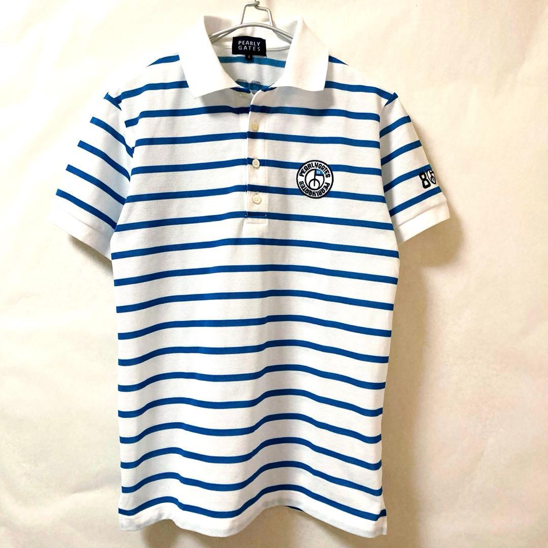 美品✳️PEARLY GATES『ゴルフ ポロシャツ ボーダー 半袖』サイズ4