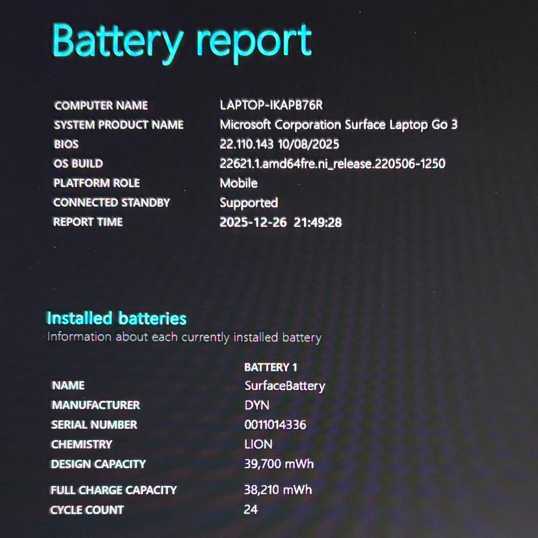 Surface Laptop Go 3【第12世代i5/8GB/256GB】