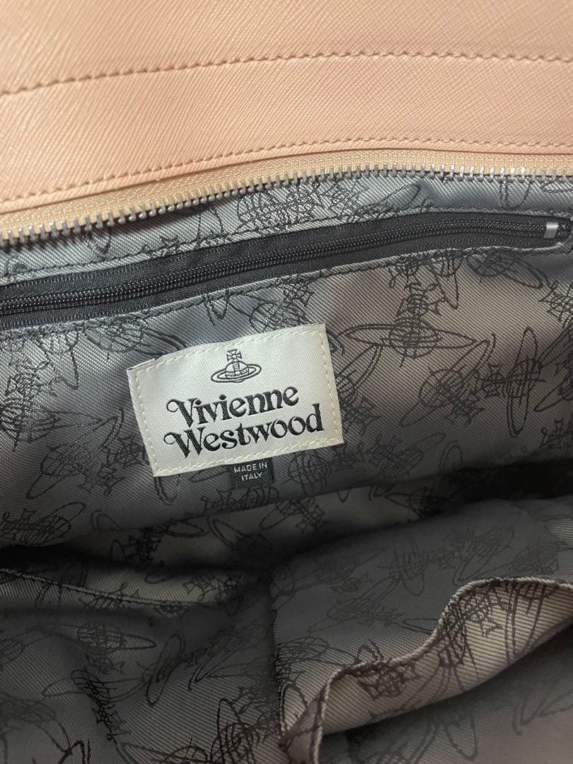 ヴィヴィアンウエストウッド トートバッグ レザー オーブ ピンク A4可