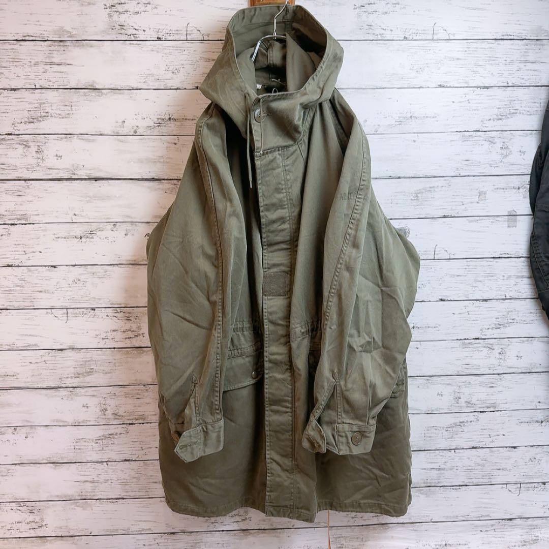 【実物】80sユーロヴィンテージフランス軍M64ステンシル付モッズパーカーコート